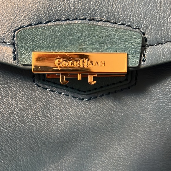Turquoise Cole Haan Leather Bag - Picture 2 of 8